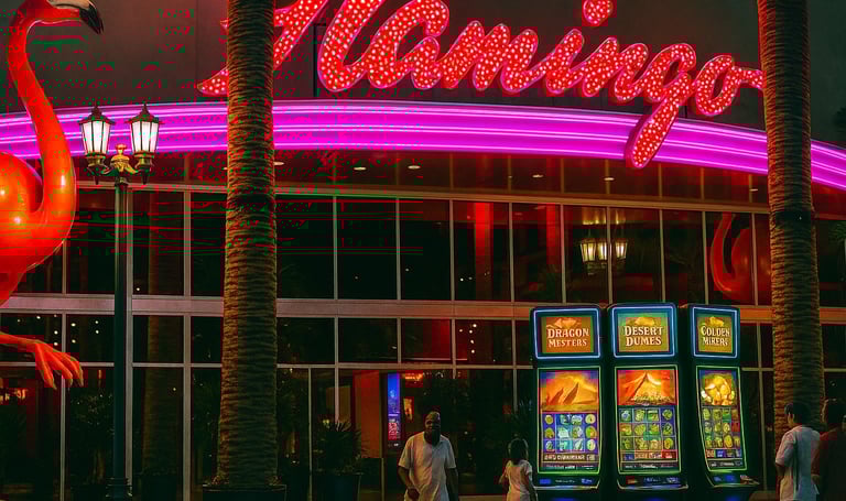claratech's screens the casino's entrance