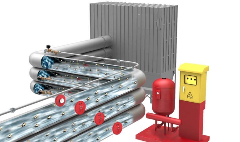 spark detection and extinguishing system
