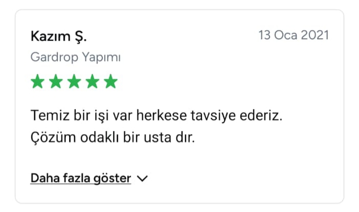 Kazım isimli müşterinin temiz işe vurgu yapan görseli