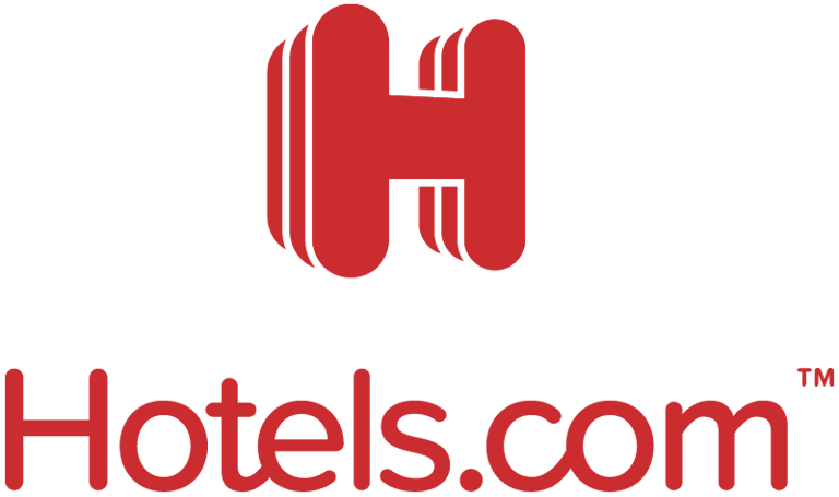 Official Hotels.com logo featuring the red stacked H icon for hotel bookings and travel deals.