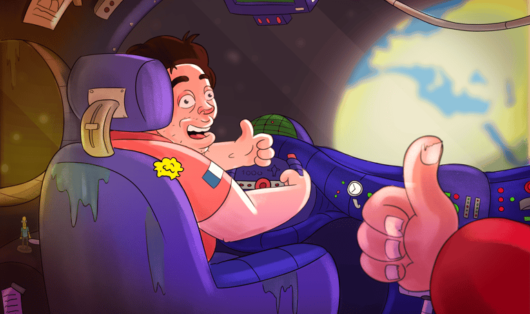 Illustration d'un personnage encourageant son ami, réalisée par InkyFrame