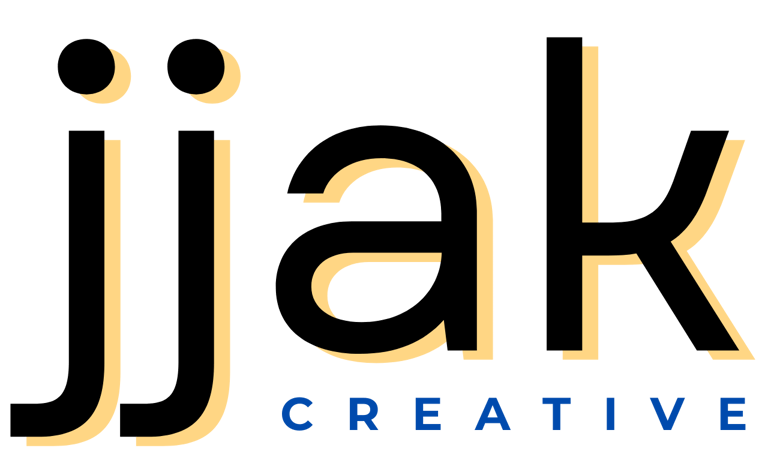 jjak creative audio editing and sound design main logo. black highlighted lower case font.