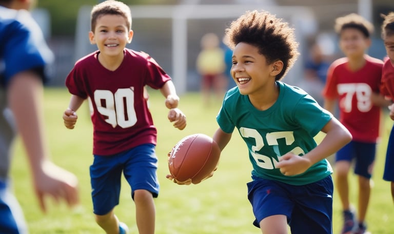 Young athletes engaged in a dynamic outdoor training session under coach supervision.