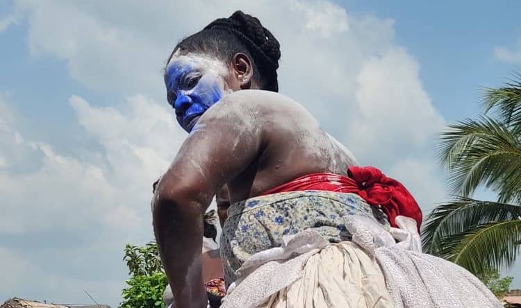 Ganbada Adept's Dancing during the Voodoo Festival in Benin