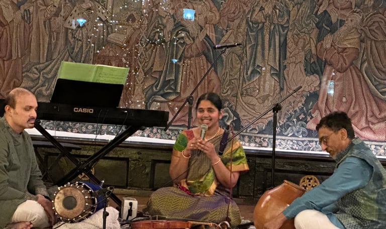 An image of artist explaining the song