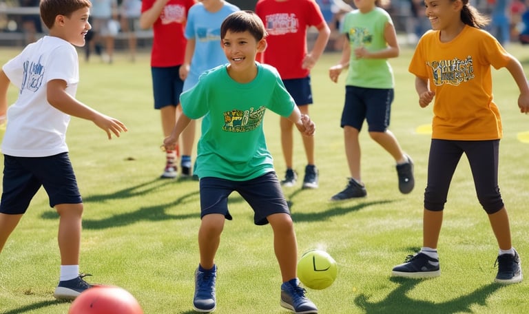 Young athletes engaged in a dynamic outdoor training session under coach supervision.