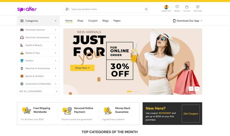 online store speaker