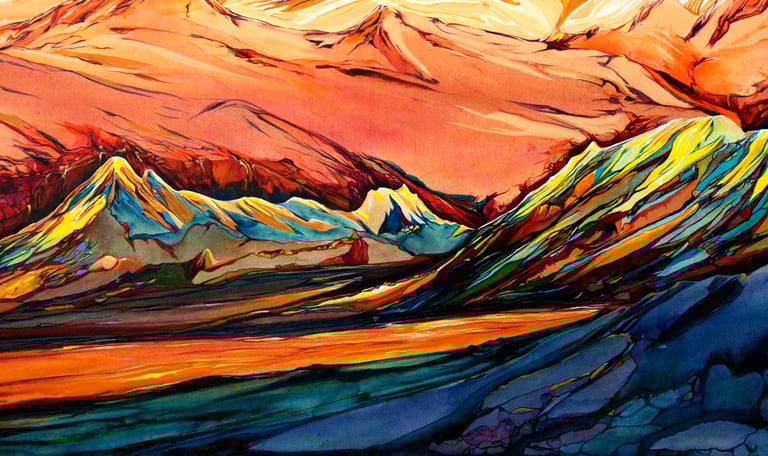 Vargas Art Abstract Mountains