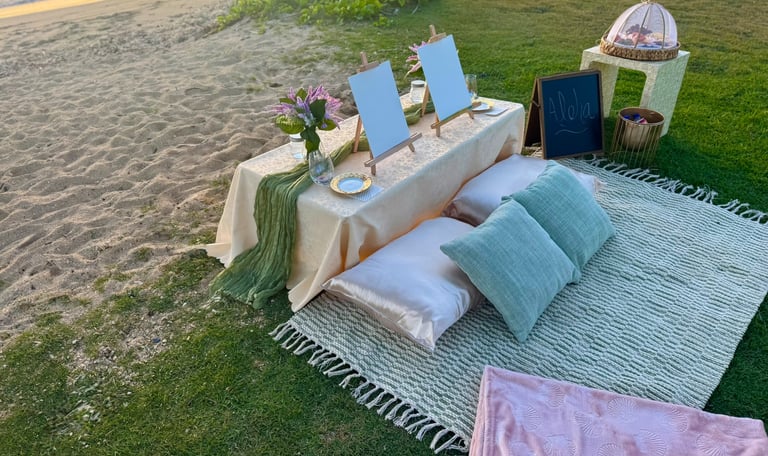 Oahu Proposal at Luxury Beach Picnic 