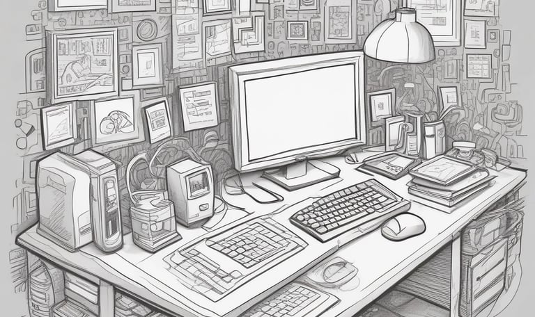 A calm workspace with a notebook open to daily habit tracking, sunlight streaming in.