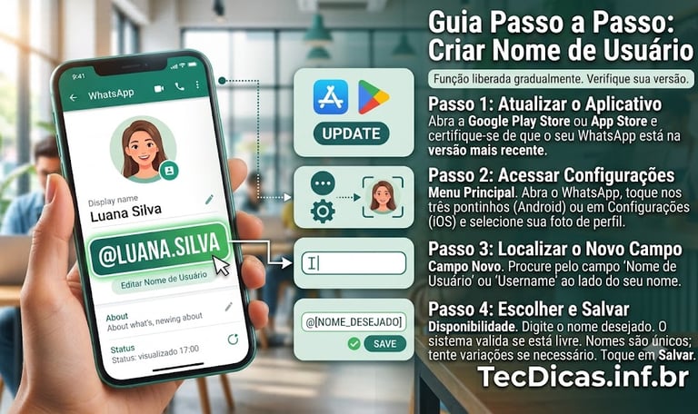 Como Criar o seu Nome de Usuário no WhatsApp (Passo a Passo)