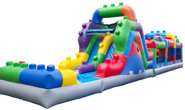 Block Party Obstacle Course Double Slide Dry, Wet with Pool or Ball Pit Bookings 832-216-8423