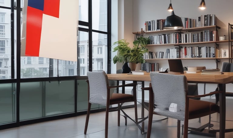 Office building exterior of KPMG with employees entering.