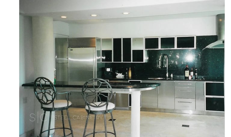 stainless steel combined with black fronts