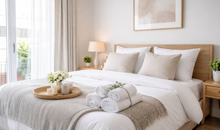 short let cleaning London apartment setup