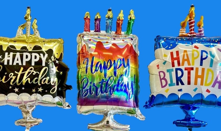 globos happy birthday pastel microfoil