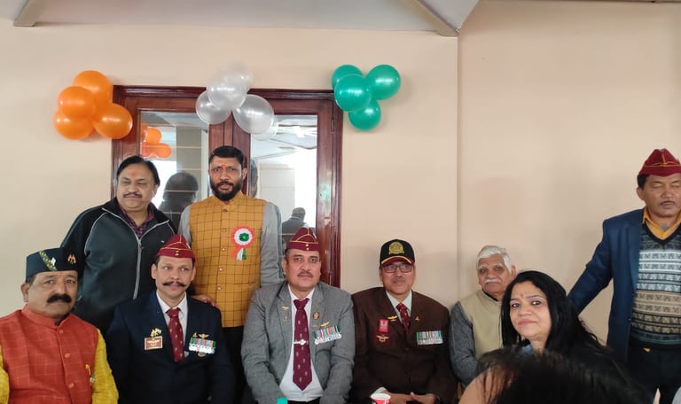 ex soldier with trust @ republic day