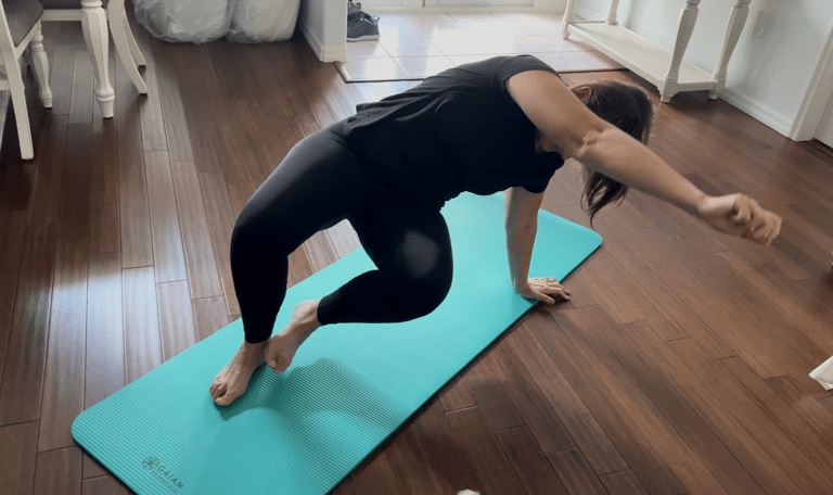 April Nicole attempting a Turkish Get-Up