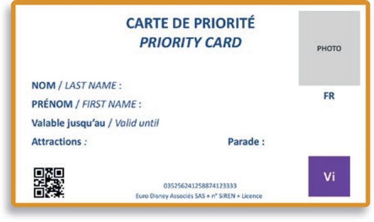 Tarjeta de Prioridad.