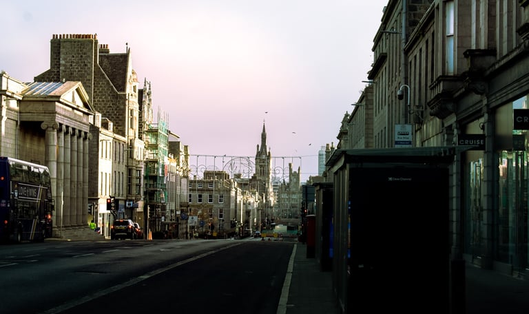 A scenic view of Aberdeen city