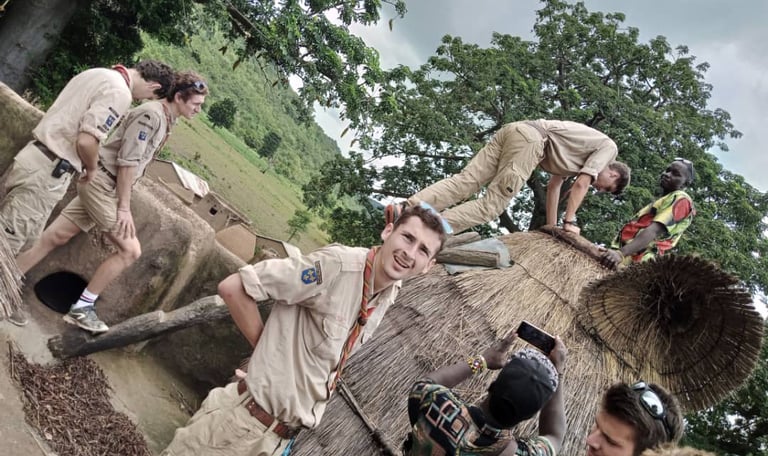 Students Visiting A remote Village in Ivory Coast