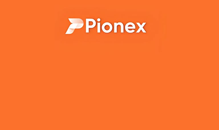 Pionex logo – cryptocurrency exchange with trading bots, bonuses, and cashback