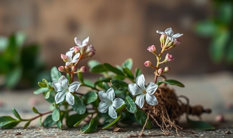 fresh valerian root plants with delicate pink flowers