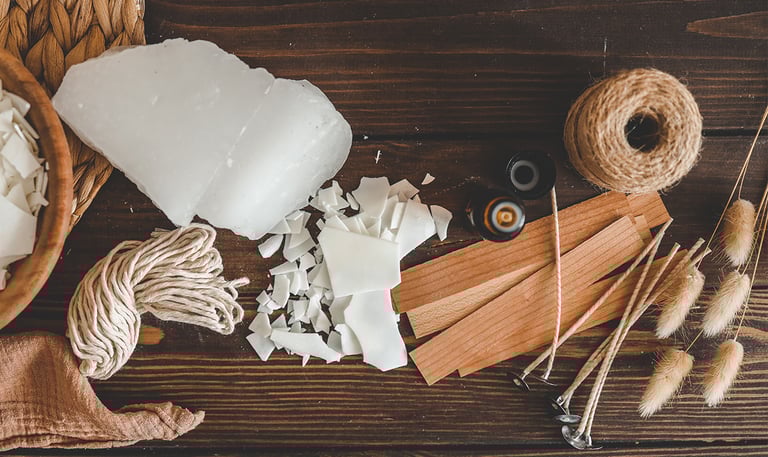 Handmade candles materials