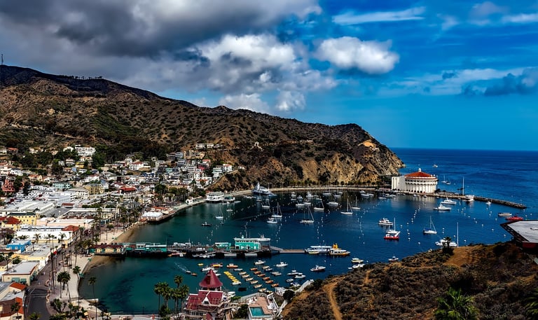 Catalina island overlooking water