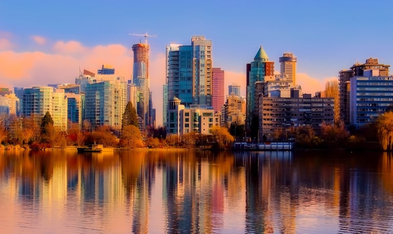 Vancouver Canada Skyline from Water