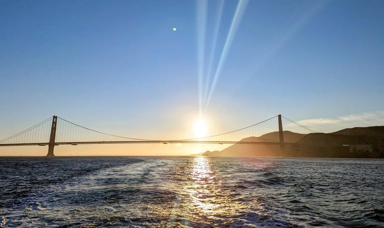San Francisco golden gate bridge at sunset