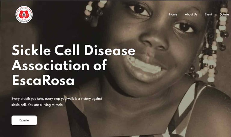 Creations and Solutions: Sickle Cell Disease Association of EscaRosa website nail