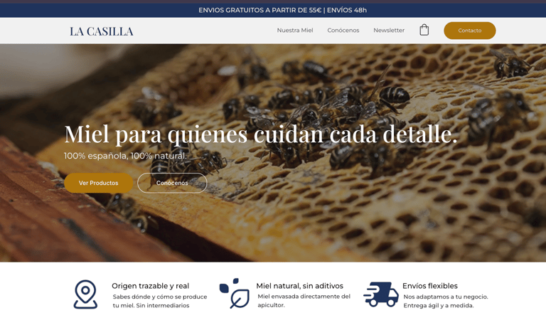 Desarrollo de Eccomerce para un distribuidor de miel en Sevilla