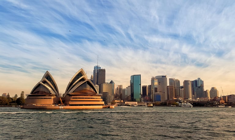 Sydney Australia Opera House at sunset