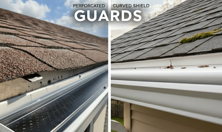 Gutter guard installation preventing leaves and debris in Durham NC