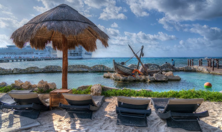 costa maya overlooking cruise ships