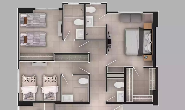 render planta ambientada