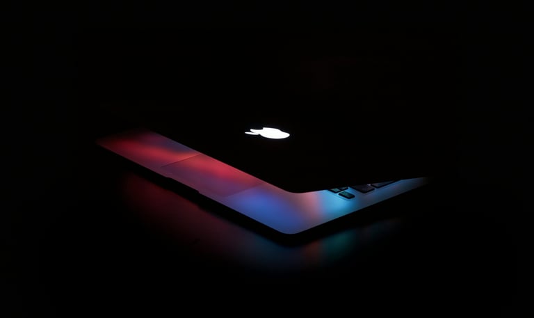 a laptop computer with a laptop on a black background