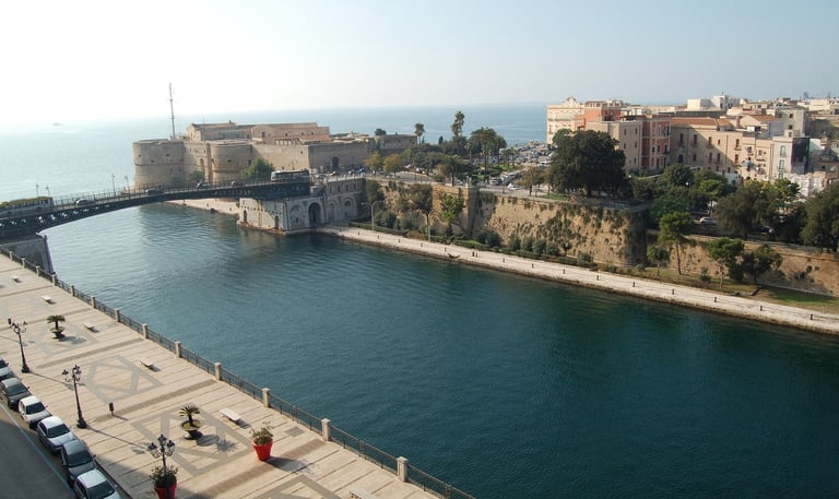 Taranto castle with canal