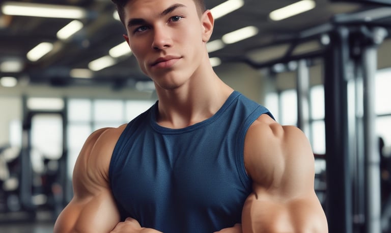 A group of children writing down their fitness goals on colorful paper in a bright gym.