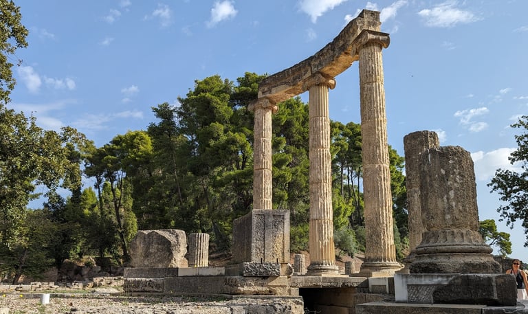Stone Pillars at Ancient Olympia