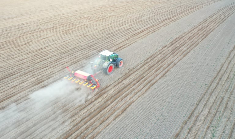 Praca siewnika punktowego