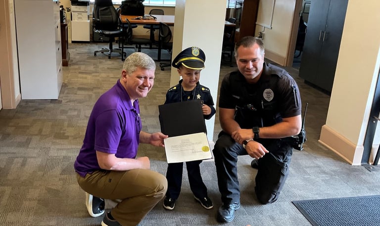 Ryder Knechtle Honorary Police Officer