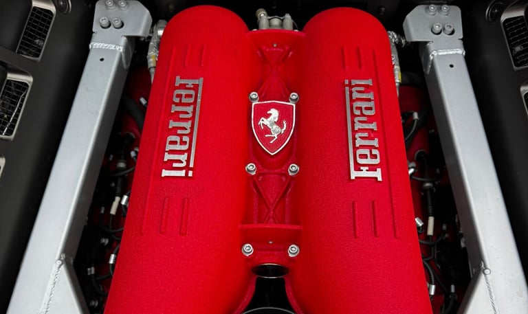 an Enlab red ferrari engine with a red engine