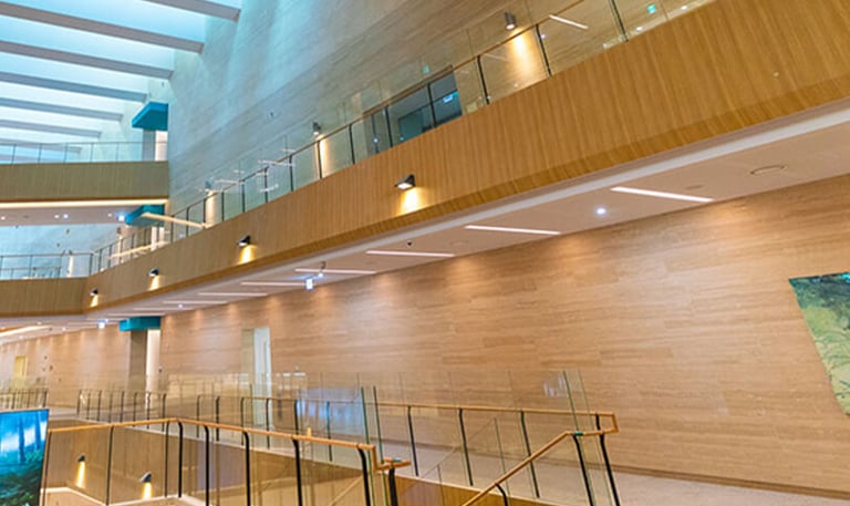 EWHA Hospital in Korea, Brown Travertine Tiles
