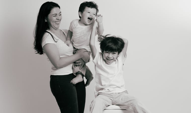 fotos em familia em estudio