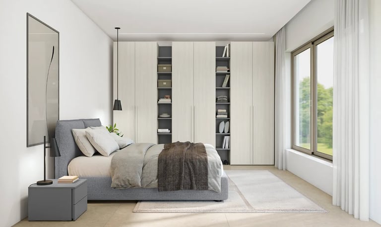 MazarakisArt: Ανοιγόμενη Ντουλάπα Δωματίου - Λευκό & Γκρι