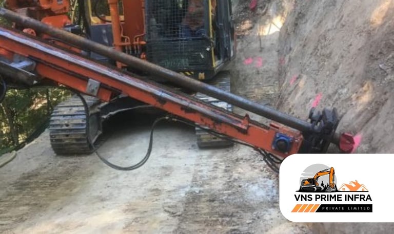 Expert Soil Nailing Contractors in Bangalore | VNS Prime Infra Pvt Ltd
