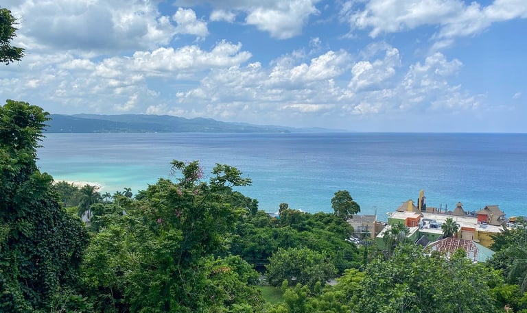 jamaica overlooking ocean