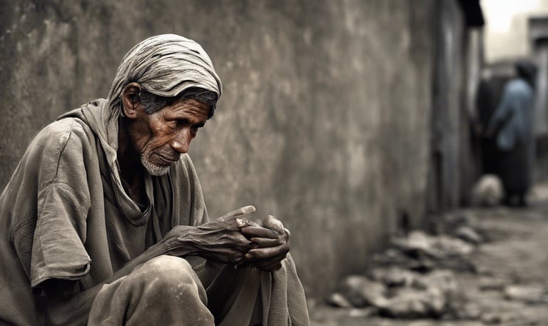 A child is seated in front of a large poster advocating against gender-based violence, with a message promoting safety for women and children. The child holds a lit lantern and is wearing casual clothing. The setting appears to be in a public area with subdued lighting.